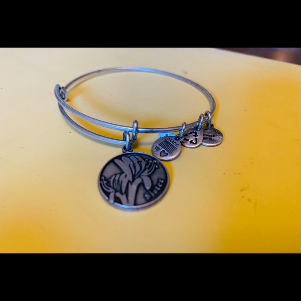 Alex And Ani Sister Silver- tone Bracelet